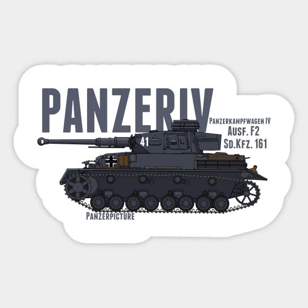 Panzer IV Ausf.F2 Sticker by Panzerpicture